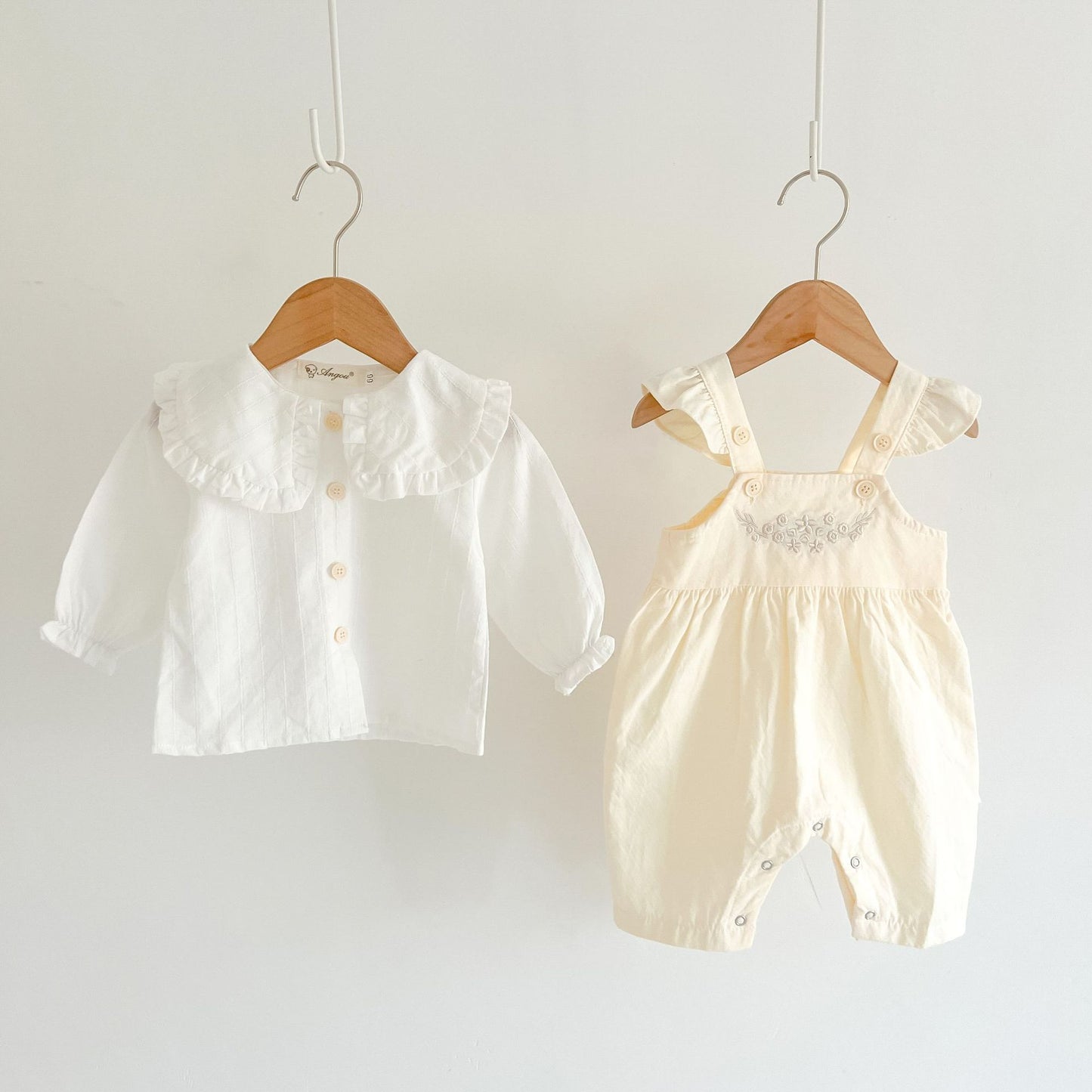 Baby Girl's Loose Adjustable Suspender Romper - D&A