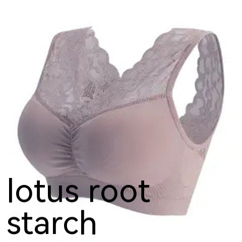 Fashion Back Lace Bra Underwear Women Cameo Brown - D&A