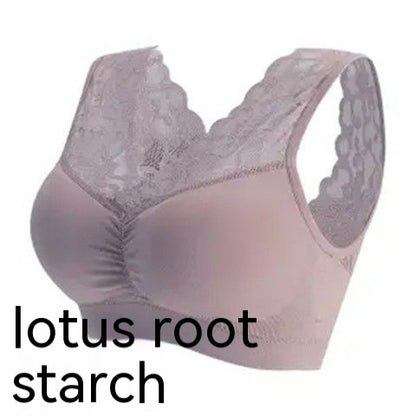 Fashion Back Lace Bra Underwear Women Cameo Brown - D&A