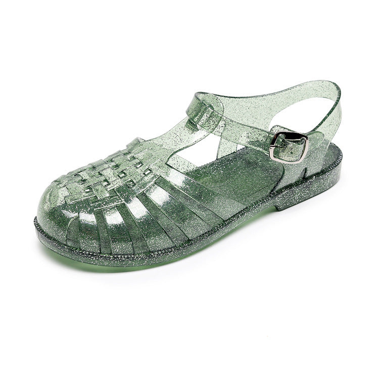 Crystal Gel Shoes Hollow Sandals For Women - D&A