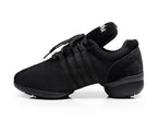 Canvas Modern Dancing Shoes Rubber Sole Indoor And Outdoor Elevator Shoes Black - D&A