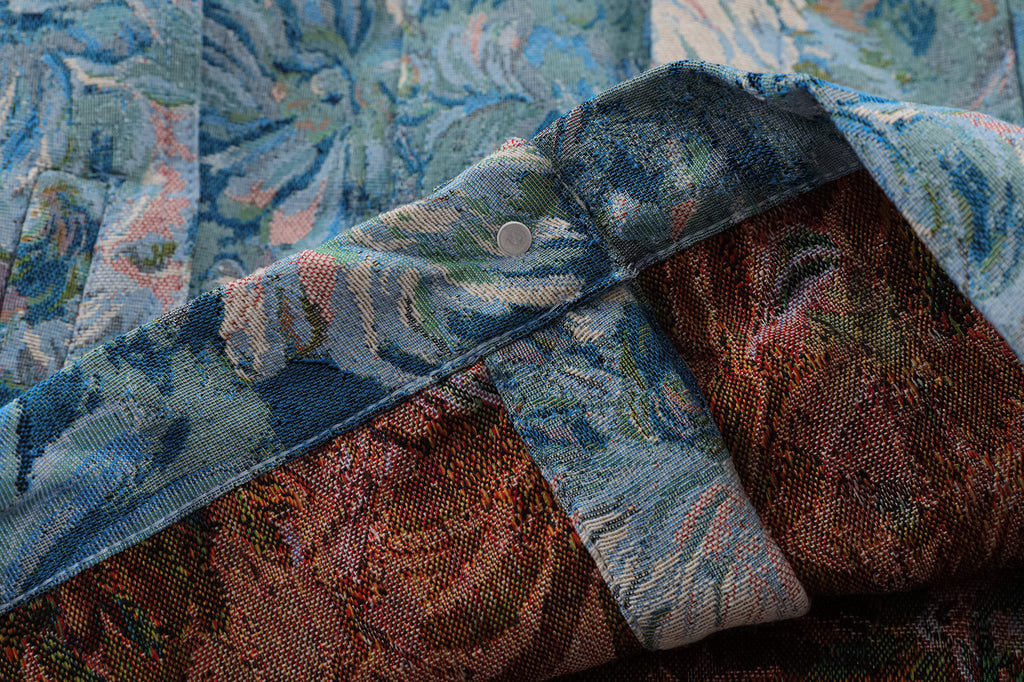Creative Floral Denim Men Autumn Loose Men's And Women's Jackets - D&A