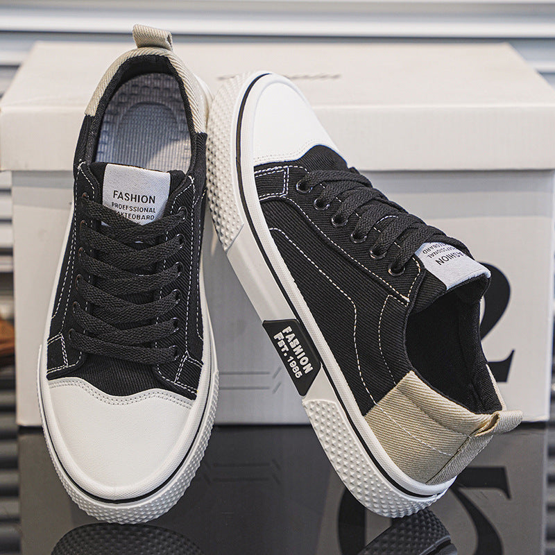Breathable All-matching Skateboard Men's Soft Bottom Casual Sports Fashion Canvas Shoes - D&A