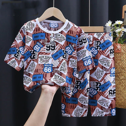 Summer Clothes Cotton Silk Air-conditioning Clothes Baby Clothes Digital - D&A