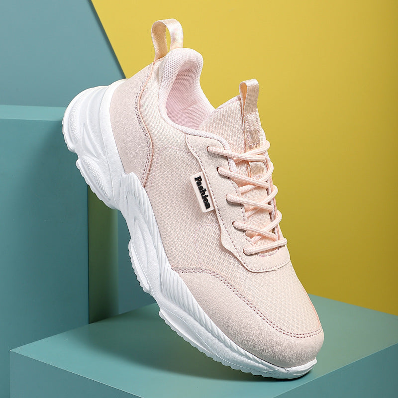 Mesh Running Plus Size Lightweight Breathable Casual Shoes Pink - D&A