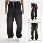 Men's Retro Distressed Machete Sweatpants Loose Casual Pants - D&A