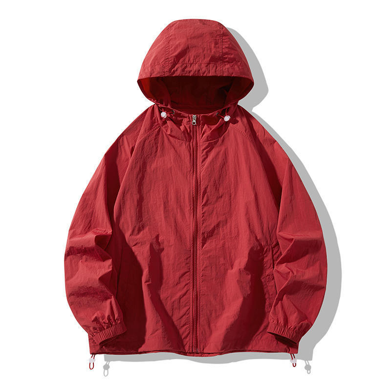 Jacket Outdoor Couple Sports Coat Sun-protective Clothing Wine Red - D&A