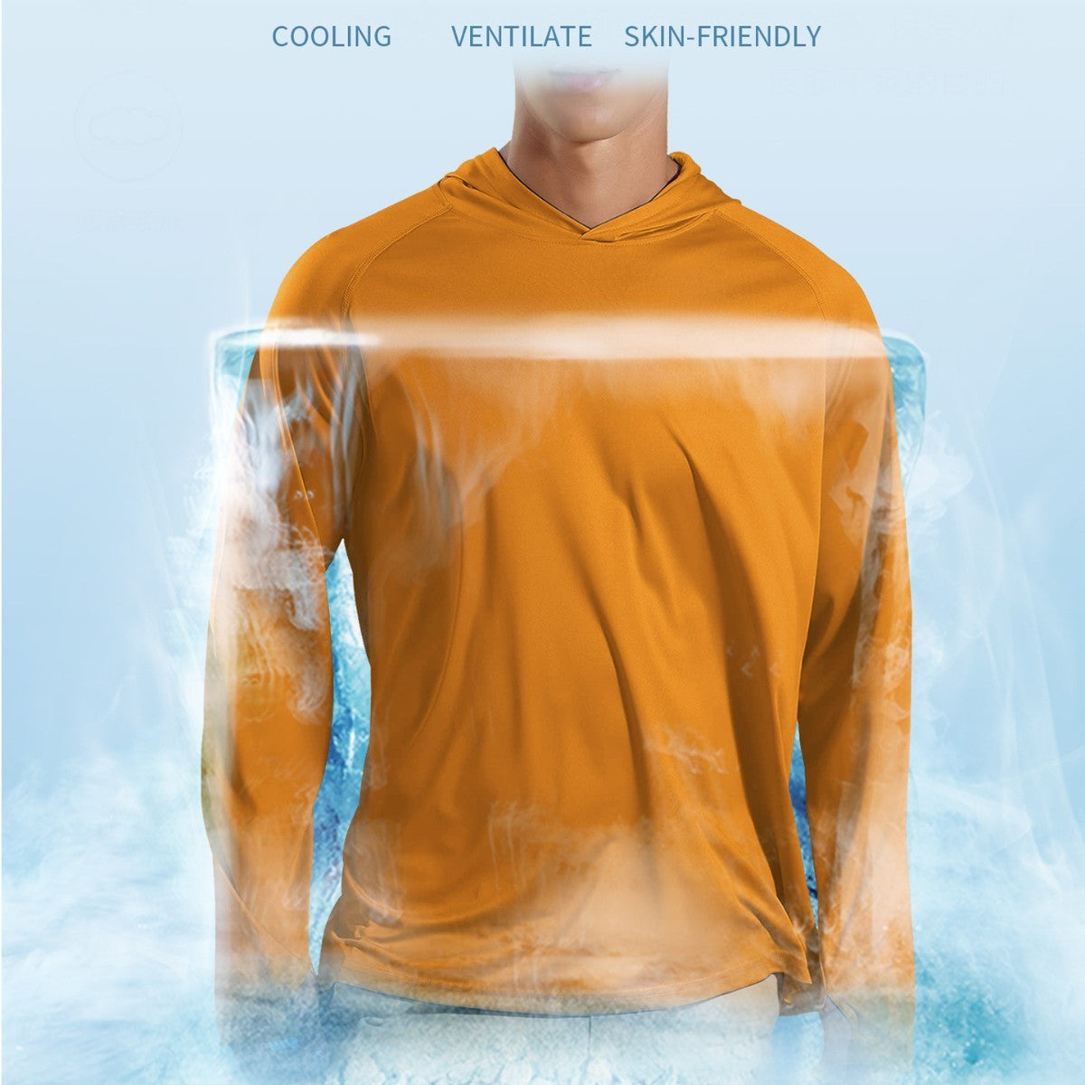 Outdoor UV-proof Fishing Long Sleeve Hooded Thin Top Protection - D&A