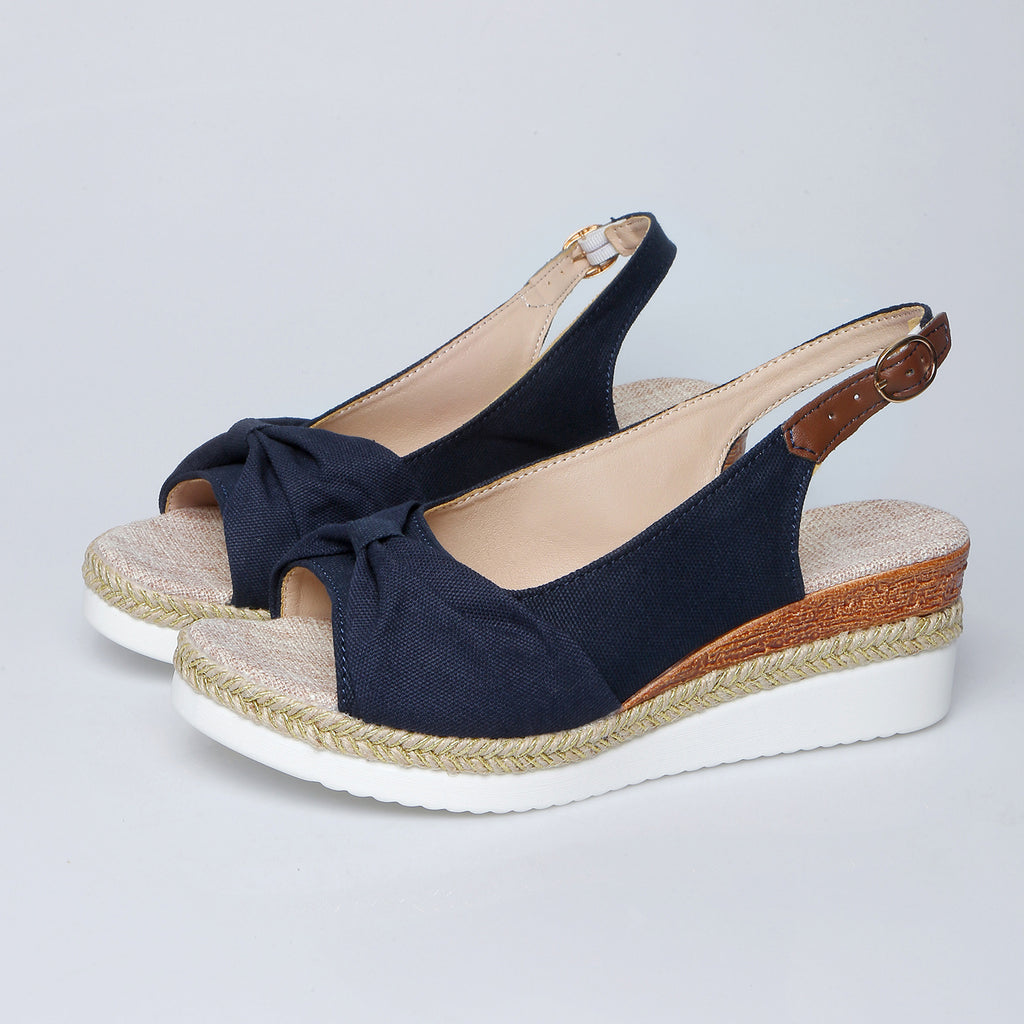 Bow Wedge Casual Sandals Women's Rubber - D&A