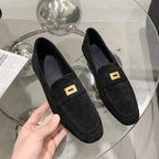 Fashion Women British Loafers Square Toe Gommino - D&A