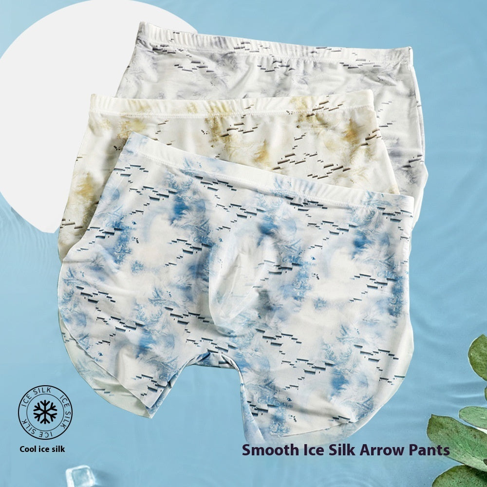 Ice Silk Sense Seamless Ultra-thin Transparent Men's Underwear Male U Convex Big Bag - D&A