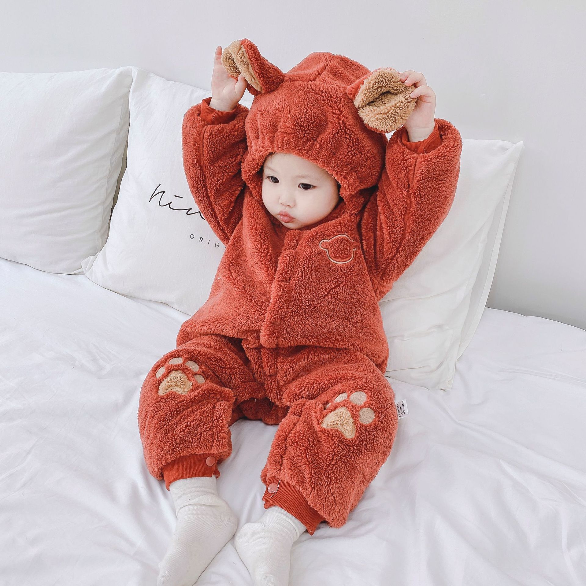 Newborn Baby Onesies Baby Clothes Romper Baby Quilted - D&A