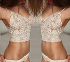 New erotic lingerie Sexy perspective pajamas set Sling lace lingerie - D&A