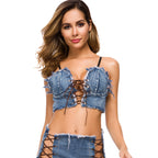 Denim jacket bra camisole - D&A