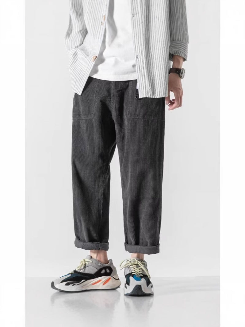 Loose Straight Tapered Pants Sports Wide Legs - D&A