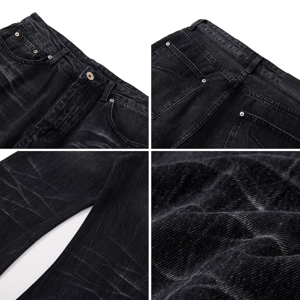 American Washed Old Lightning Crack Jeans - D&A