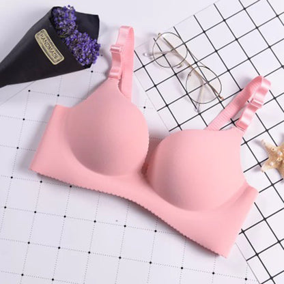 No steel ring bra without trace bra Pink - D&A