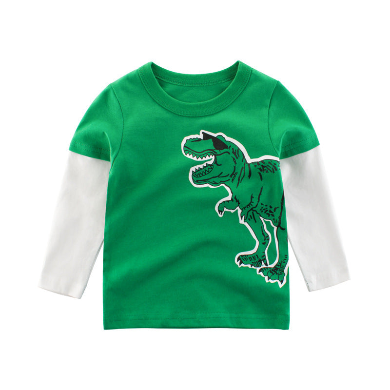 Two fake children's long sleeve t-shirts Green - D&A