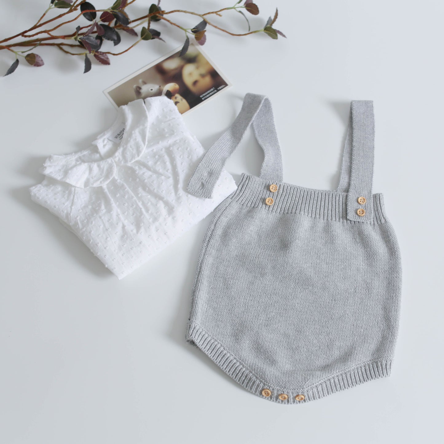 Newborn Baby Boys Clothes Grey - D&A