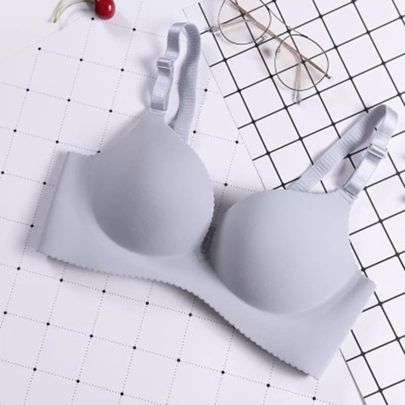 No steel ring bra without trace bra Gray - D&A