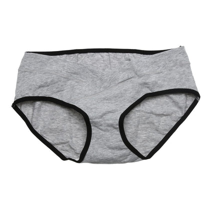 Soft Cotton Belly Support Panties for Pregnant Women Maternity Underwear Breathable V-Shaped Low Waist Panty Gray - D&A
