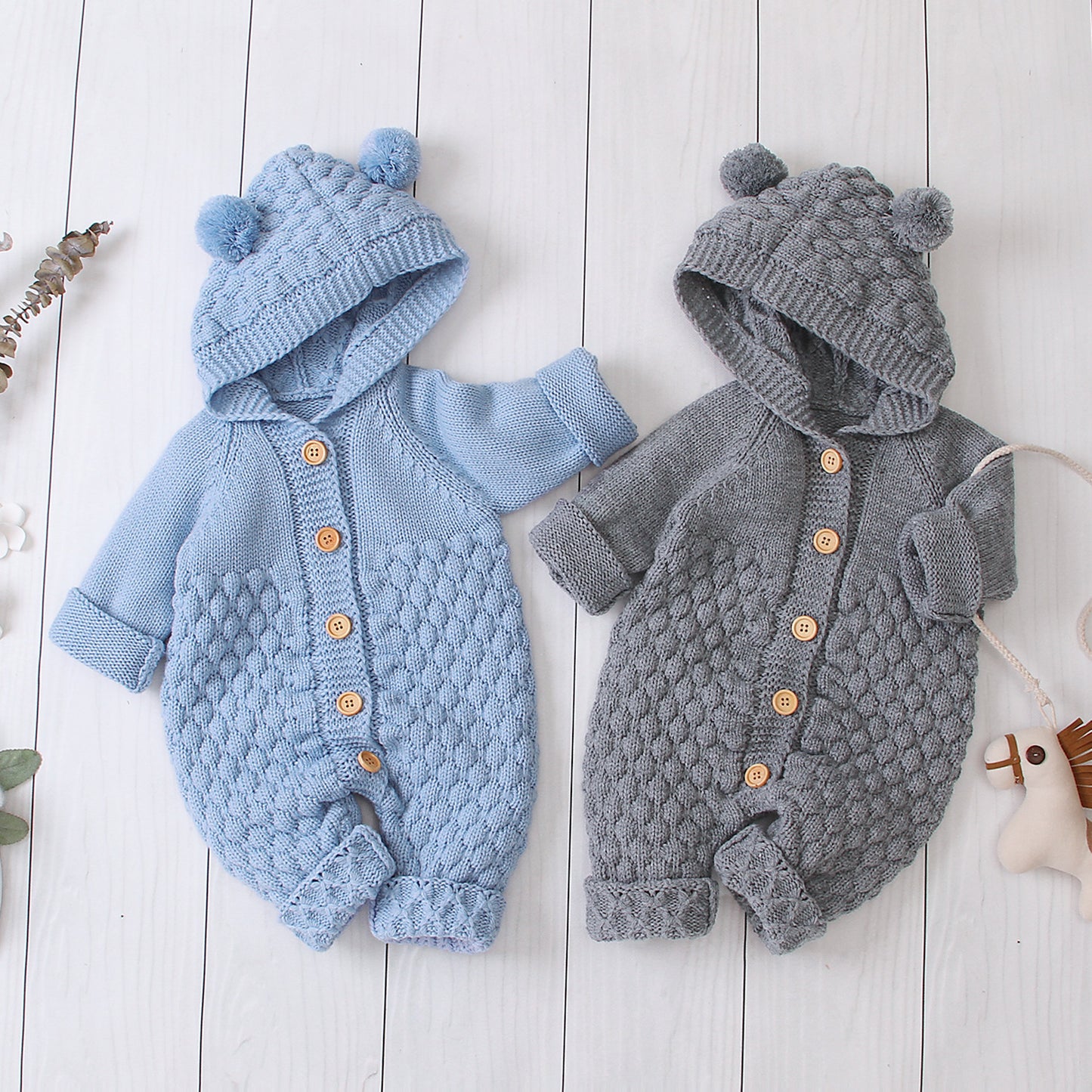 Hooded knitted jumpsuit - D&A