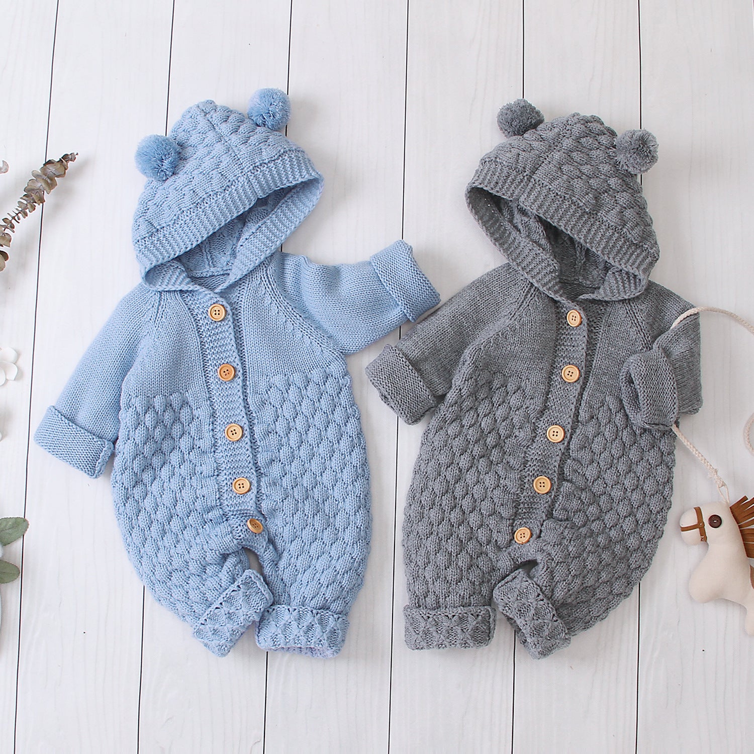 Hooded knitted jumpsuit - D&A