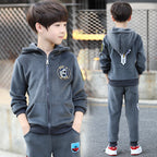 Casual children's suit boys autumn clothes GreyPlus cashmere - D&A