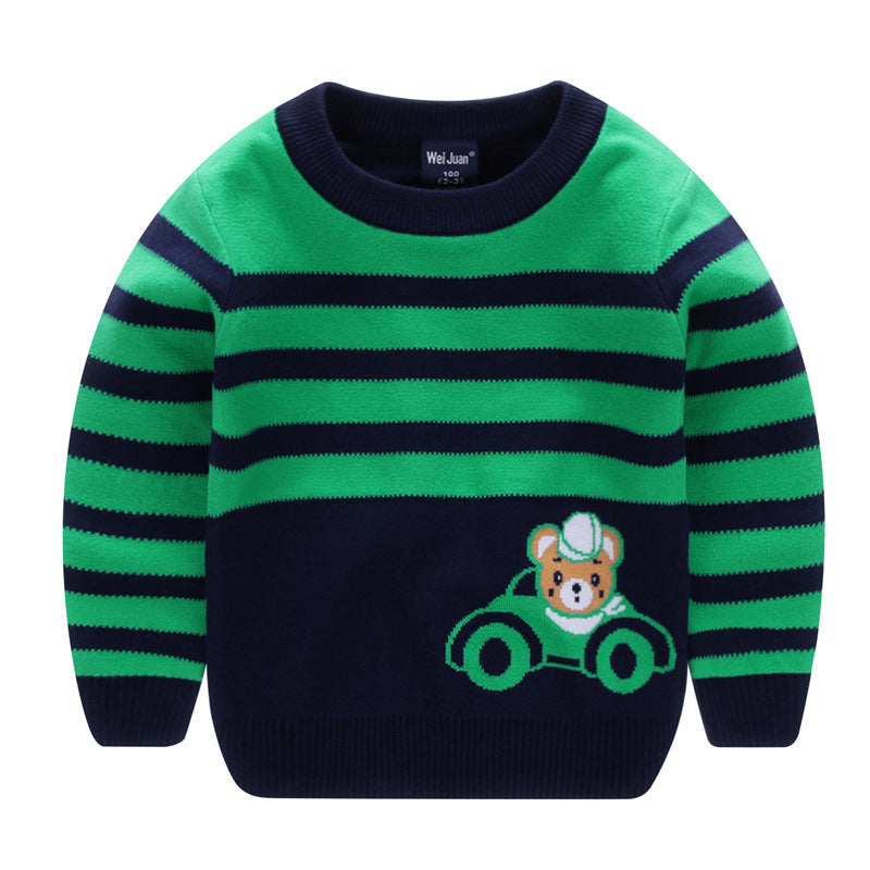 Children cartoon sweater Bear green - D&A