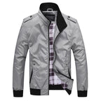 Men Overcoat Bomber Jackets Light grey - D&A