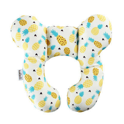Infant Pillow Baby Bed U-Shaped Safety Seat Neck Guard Fixed Stereotyped Stroller Pillow Pineapple OPP - D&A