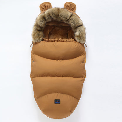 New baby stroller sleeping bag BrownA 100cm - D&A