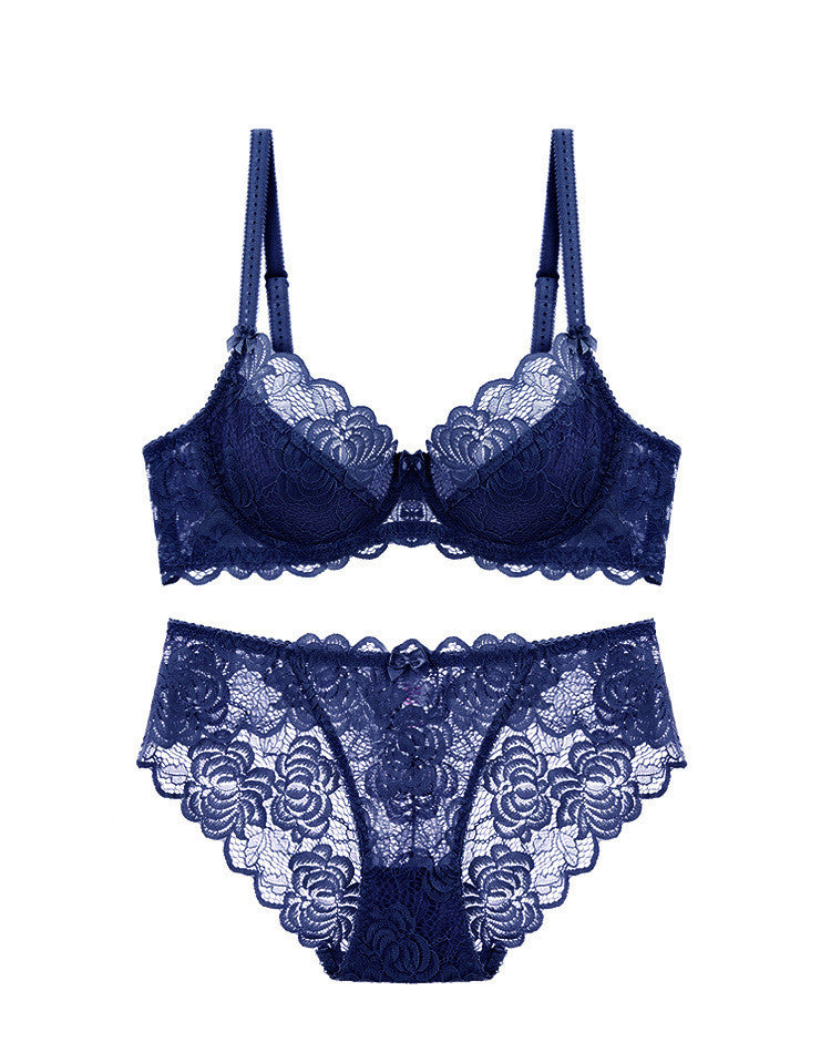 Lace bra suit Dark blue - D&A