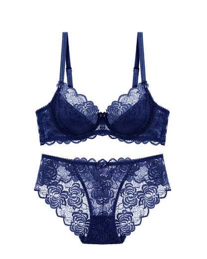 Lace bra suit Dark blue - D&A