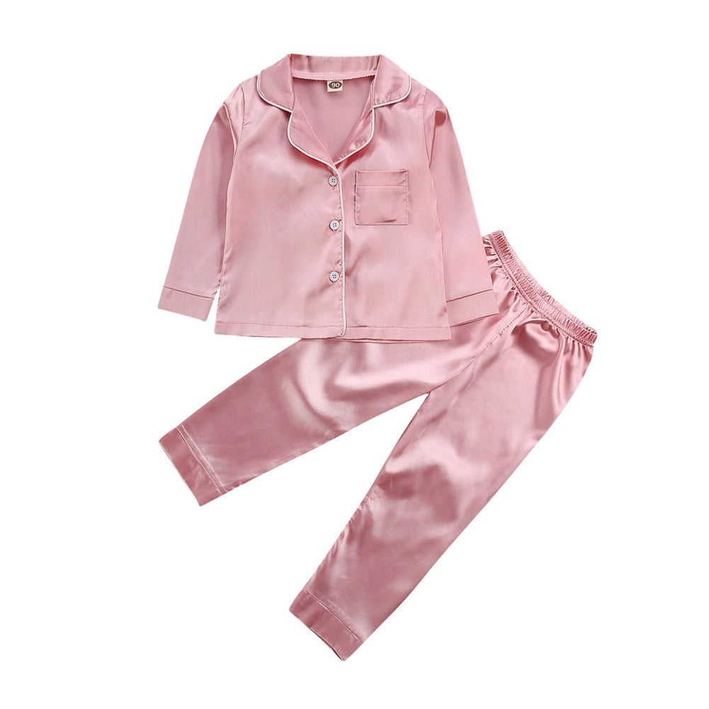 Pure Color Children's Bathrobe Casual Fashion Suit Pink - D&A