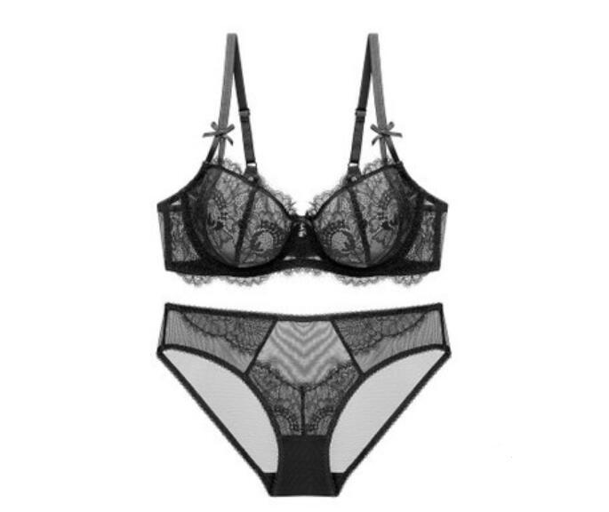 Breathable bra set Black - D&A