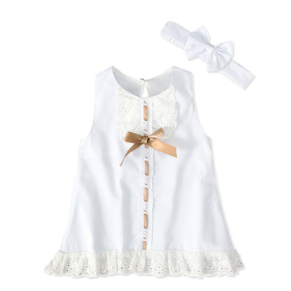 Girls baby sleeveless bow skirt - D&A