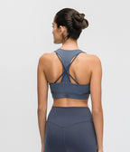 Contrast-panel sports bra - D&A