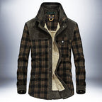 Winter Jacket Men Thicken Warm Fleece Jackets Coats Pure Cotton Plaid Jacket Military Clothes - D&A
