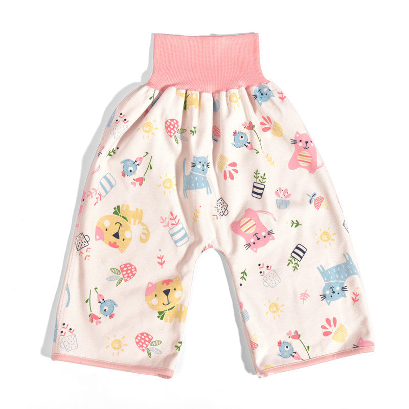 Baby Belly Protection High Waist Diaper Pink cat One size - D&A