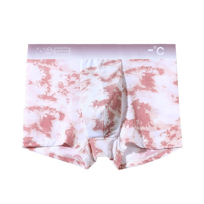 Men's Fashion Summer Thin Ice Silk Underwear Pink - D&A