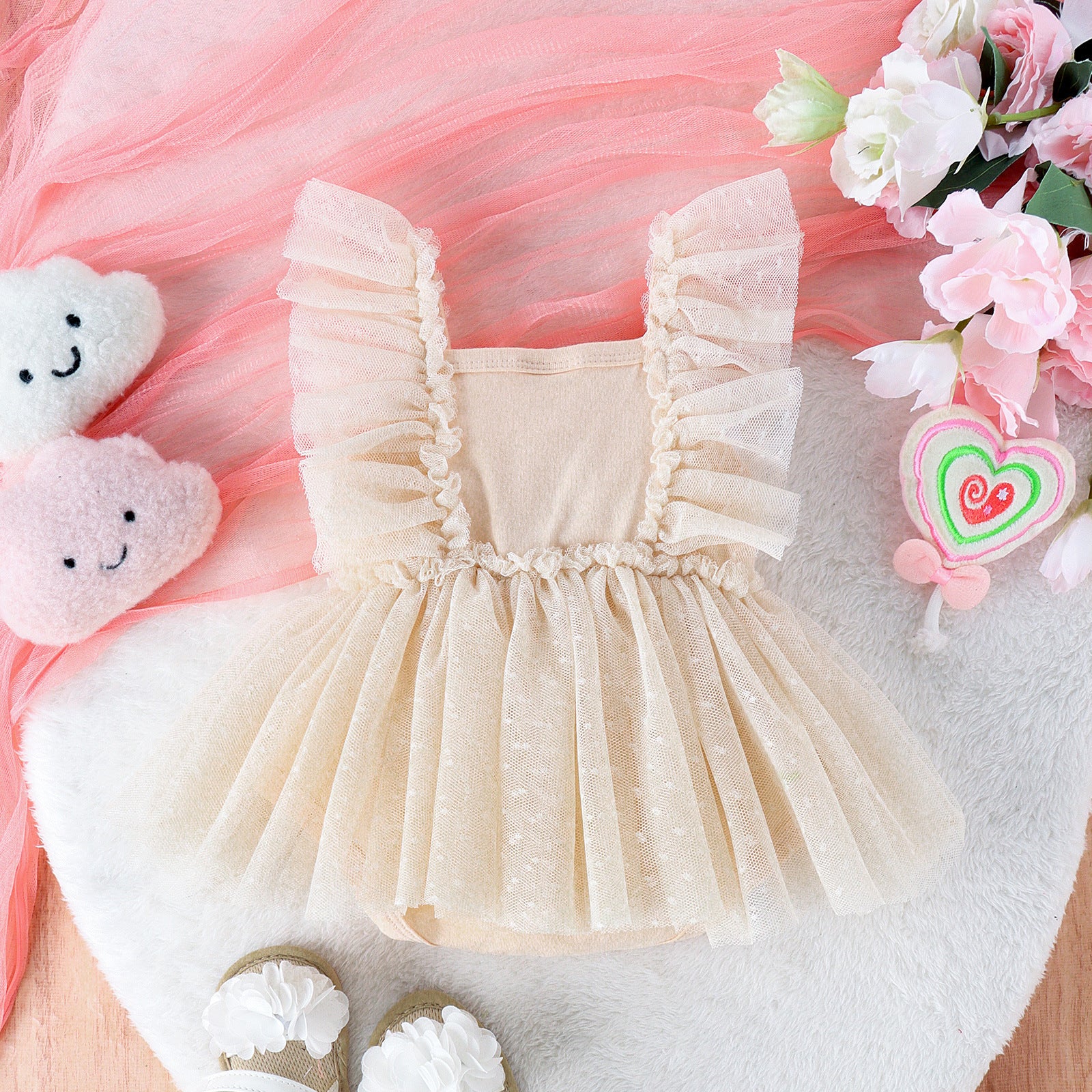 Jumpsuit Baby Net Skirt Princess Poris Dress Baby Skirt Baby Body Pants Jumpsuit - D&A