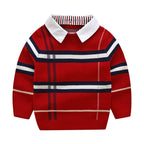 Boys plaid jacquard sweater - D&A