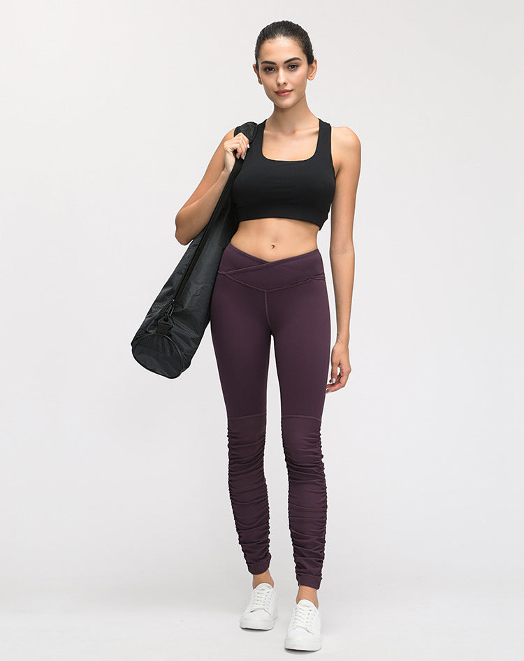Contrast-panel sports bra - D&A