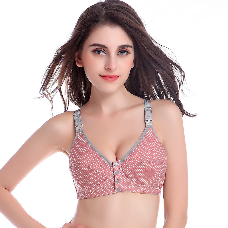 Bra Vest Bra Mould Cup Breastfeeding Underwear Beansha dot - D&A