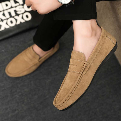 Men's Gommino Korean Fashion Slip-on Khaki - D&A