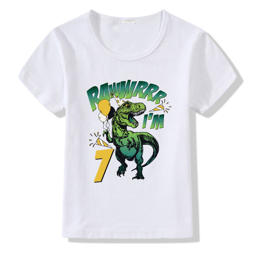Children's T-shirt Numbers 1-9 Birthday T-shirt 7style - D&A