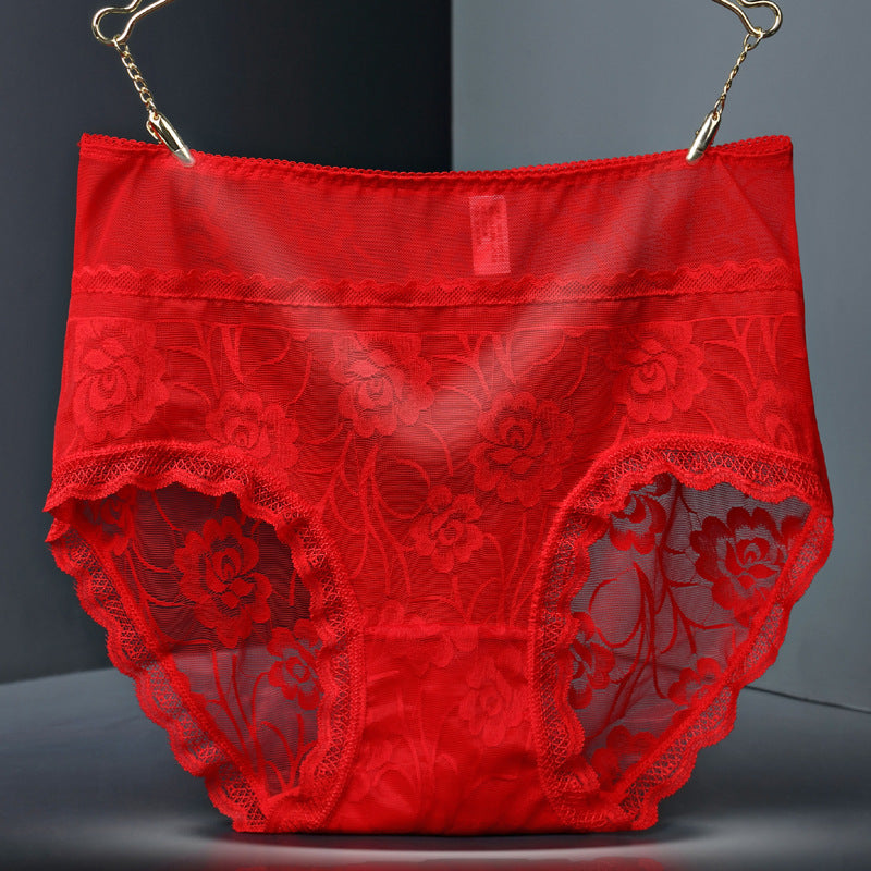 Lace seamless women underwear Red - D&A