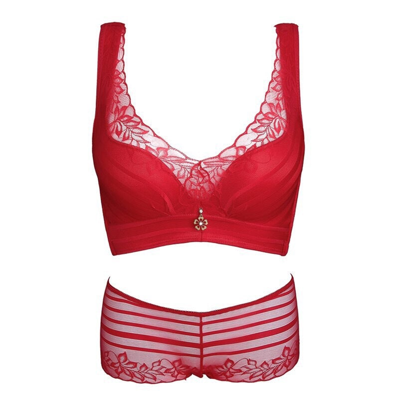 Adjustable lace bra Red 2 - D&A