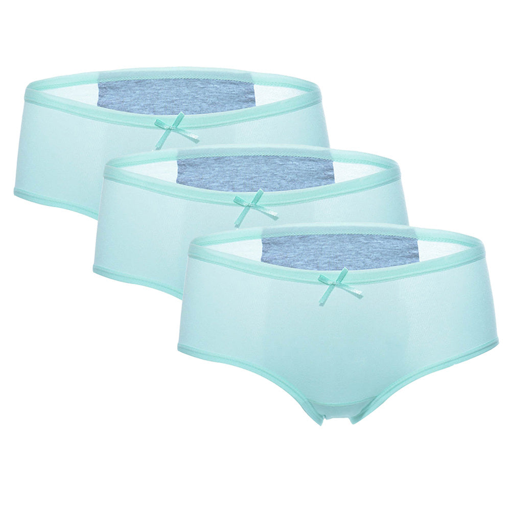 3Pcs Pack Menstrual Panties Women Underwear Light green 3pcs - D&A